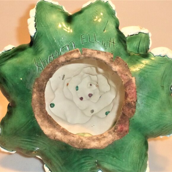 BSM Hand Made Ceramic CHRISTMAS TREE Vintage Christmas Tree Vintage Birds - Picture 9 of 10